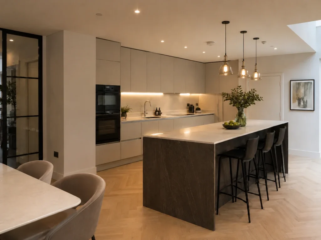 modern family kitchen in fulham